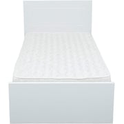 Galaxy Design Wooden Single Bed with Headboard White Color Size L190x W90xH70 cm - Gdf-19090