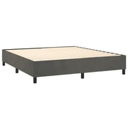 Buy vidaXL Box Spring Bed Frame Dark Grey 180×200 cm 6FT Super King Velvet Online in UAE Sharaf DG