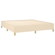 Buy vidaXL Box Spring Bed Frame Cream 180×200 cm 6FT Super King Fabric