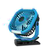 Stargold Portable Clip Fan AC /DC and Desk Fan Small Fan 360Degree Rotation for Best Wind 8 Inch Blue