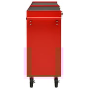 vidaXL Tool Trolley with 14 Drawers Steel Red