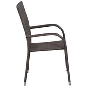 vidaXL 5 Piece Outdoor Dining Set Brown and Black