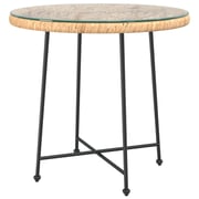 vidaXL Dining Table 80 cm Tempered Glass and Steel