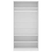 vidaXL Wardrobe White 100x50x200 cm Engineered Wood