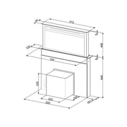 Smeg Built In Hood KDD60VXE-2