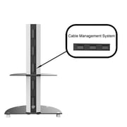 STARGOLD Glass TV Stand Floor Media Console TV Mount Bracket Screen Size 32-65inch Black
