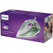 Philips 2600W Steam Iron, SteamGlide Plus Soleplate, Anti-Drip, Green/Gray - DST7012/76