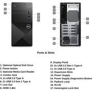 Dell Vostro 3910 Business Desktop- 12th Gen / Core i7-12700 / 512GB SSD / 16GB RAM / Windows 11 / Black / International Version