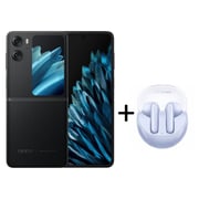 هاتف ذكي Oppo Find N2 Flip سعة 256 جيجابايت لون أسود أسترال يدعم شبكات الجيل الخامس 5G