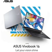 Asus Vivobook 16 X1605VA (2023) Laptop - 13th Gen / Intel Core i5-13500H / 16inch WUXGA / 512GB SSD / 8GB RAM / Shared Intel UHD Graphics / Windows 11 Home / English & Arabic Keyboard / Silver / Middle East Version - [X1605VA-MB028W]