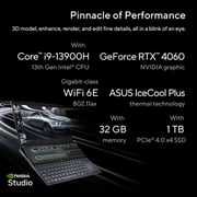Asus Zenbook Pro 14 Duo OLED UX8402 (2023) Laptop - 13th Gen / Intel Core i9-13900H / 14.5inch 2.8K / 1TB SSD / 32GB RAM / 8GB NVIDIA GeForce RTX 4060 Graphics / Win 11 Home / English & Arabic Keyboard / Black / Middle East Version - [UX8402VV-OLEDI9TB]