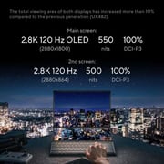 Asus Zenbook Pro 14 Duo OLED UX8402 (2023) Laptop - 13th Gen / Intel Core i9-13900H / 14.5inch 2.8K / 1TB SSD / 32GB RAM / 8GB NVIDIA GeForce RTX 4060 Graphics / Win 11 Home / English & Arabic Keyboard / Black / Middle East Version - [UX8402VV-OLEDI9TB]