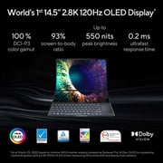 Asus Zenbook Pro 14 Duo OLED UX8402 (2023) Laptop - 13th Gen / Intel Core i9-13900H / 14.5inch 2.8K / 1TB SSD / 32GB RAM / 8GB NVIDIA GeForce RTX 4060 Graphics / Win 11 Home / English & Arabic Keyboard / Black / Middle East Version - [UX8402VV-OLEDI9TB]