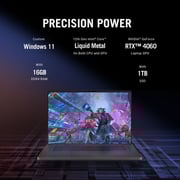 Asus ROG Zephyrus G16 Gaming (2022) Laptop - 12th Gen / Intel Core i7-12700H / 16inch WQXGA / 1TB SSD / 16GB RAM / 8GB NVIDIA GeForce RTX 4060 Graphics / Windows 11 Home / English & Arabic Keyboard / Eclipse Gray / Middle East Version - [GU603ZV-N4014W]