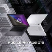 Asus ROG Zephyrus G16 Gaming (2023) Laptop - 13th Gen / Intel Core i9-13900H / 16inch WUXGA / 1TB SSD / 32GB RAM / 8GB NVIDIA GeForce RTX 4070 Graphics / /Windows 11 Home / English & Arabic Keyboard / White / Middle East Version - [GU603VI-N3023W]