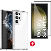 Trands Clear Case With Screen Protector Galaxy S23 Ultra