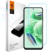 Spigen GLAStR Slim for Xiaomi Poco X5 5G and Redmi Note 12 Screen Protector Premium Tempered Glass - Case Friendly- 2 Pack
