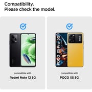 Spigen GLAStR Slim for Xiaomi Poco X5 5G and Redmi Note 12 Screen Protector Premium Tempered Glass - Case Friendly- 2 Pack