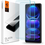 Spigen GLAStR Slim for Xiaomi Poco X5 PRO/Redmi Note 12 PRO+ and Redmi Note 12 PRO Screen Protector Premium Tempered Glass - Case Friendly- 2 Pack