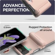 VRS Design Terra Guard Modern GO [Hinge Protection] designed for Samsung Galaxy Z Flip 4 case cover wallet with [2 Card Holder Slot] - Purple