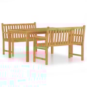 vidaXL 3 Piece Garden Dining Set Solid Wood Teak