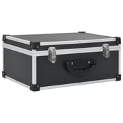 vidaXL CD Case for 60 CDs Aluminium ABS Black
