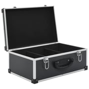 vidaXL CD Case for 60 CDs Aluminium ABS Black