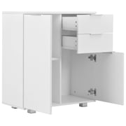 vidaXL Sideboard High Gloss White 71x35x76 cm Engineered Wood