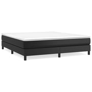 vidaXL Box Spring Bed Frame Black 180x200 cm 6FT Super King Faux Leather