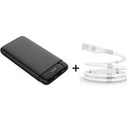 Xcell Power Bank 10000mAh Black XL-BD-PC10KPD-CBMA With USB-C Cable 1.2m
