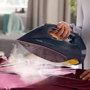 Philips 7000 Series 2800W HV Steam Iron, SteamGlide Elite Soleplate, Blue/Yellow - DST7060/26