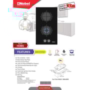 Nobel Built In 2 Burner Gas Hobs NBH2101GH