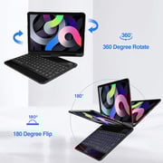 Glassology iPad 10.2/ Air 10.5 7th 8th 9th Gen 360 Rotate Keyboard with Screen Protector Black