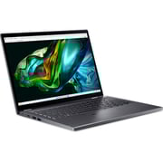 Acer Aspire 5 Spin 14 2-in-1 Convertible (2023) Laptop - 13th Gen / Intel Core i7-1355U / 14inch WUXGA / 512GB SSD / 16GB RAM / Shared Intel Iris Xe Graphics / Windows 11 Home / English & Arabic Keyboard / Grey / Middle East Version - [A5SP14-51MTN-7427]