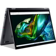 Acer Aspire 5 Spin 14 2-in-1 Convertible (2023) Laptop - 13th Gen / Intel Core i7-1355U / 14inch WUXGA / 512GB SSD / 16GB RAM / Shared Intel Iris Xe Graphics / Windows 11 Home / English & Arabic Keyboard / Grey / Middle East Version - [A5SP14-51MTN-7427]