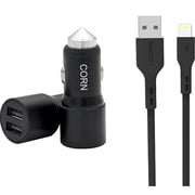 Corn Car Charger Black