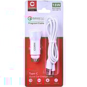 Corn Fast Charge Car Charger White