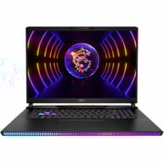 MSI Gaming (2023) Laptop - 13th Gen / Intel Core i9-13980HX / 17inch QHD / 2TB SSD / 32GB RAM / 12GB NVIDIA GeForce RTX 4080 Graphics / Windows 11 Home / English & Arabic Keyboard / Black / Middle East Version - [Raider GE78HX 13VH]