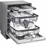 LG QuadWash Built-in Steam Dishwasher, 14 Place Settings, EasyRack Plus, Inverter Direct Drive, ThinQ DBC425TS