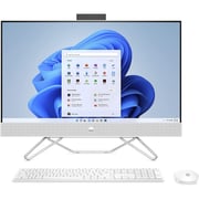 HP All-in-One Desktop PC- 12th Gen / Core i7 / 27inch FHD / 512 SSD / 16GB RAM / Intel Iris Xe Graphics / Win11 Pro / English & Arabic Keyboard / White / Middle East Version- 27-CB1155NH