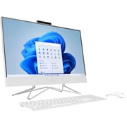 HP All-in-One Desktop PC- 12th Gen / Core i5 / 23.8inch FHD / 512GB SSD / 8GB RAM / Intel Iris Xe Graphics / Win11 Home / English & Arabic Keyboard / White / Middle East Version- 24-CB1025NH