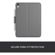 Logitech iPad (10th generation) Keyboard Case, Slim Folio with Integrated Wireless Keyboard English/Arabic Layout - Grey