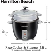 Hamilton Beach Rice Cooker With Steamer 37517-ME