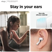 Elago Ear Tips designed for AirPods Pro 2 compatible with Apple AirPods Pro 2nd Gen with Earbuds Cover 3 Sets / 3 Sizes - White