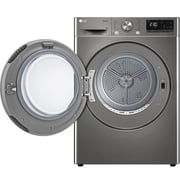 LG Energy Saving Dryer, 9kg, Silver, Capable Drying with Dual Heat Pump