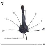 HP T1A66AA Wired On Ear Headset Black