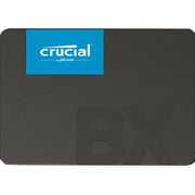 محرك أقراص SSD المحمول Crucial BX500 بواجهة SATA وسعة تخزين 500 جيجابايت، يتميز بتقنية الذاكرة ثلاثية الأبعاد 3D NAND ويأتي بحجم 2.5 بوصة، بلون رمادي موديل CT500BX500SSD1