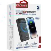 Promate Wireless Power Bank 20000mAh Black AURATORQ-20.BLACK
