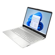 HP Laptop - 11th Gen / Core i5-1155G7 / 15.6inch FHD / 512GB SSD / 8GB RAM / Intel Iris Xᵉ Graphics / Win11 Home / English & Arabic Keyboard / Silver / Middle East Version- 15S-FQ4046NE 8B1V8EA