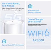 TPLink AX3000 Whole Home Mesh WiFi 6 Dual Band Gigabit Router